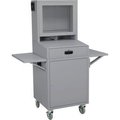 Global Equipment Mobile Security LCD Computer Cabinet Enclosure Complete Bundle, Dark Gray 239115CGY